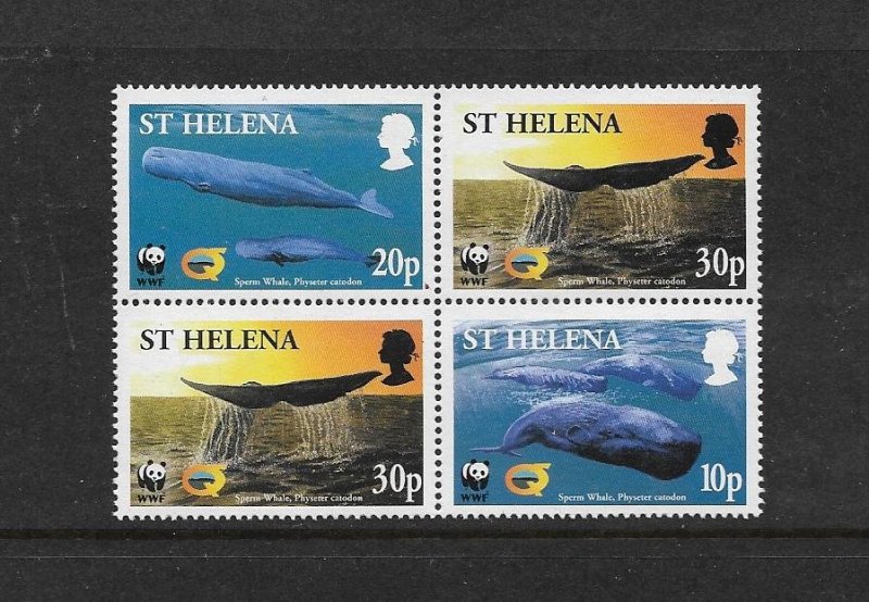 WHALES - ST HELENA #813-16  WWF   MNH