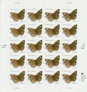 Common Buckeye Butterfly Sheet of Twenty 24 Cent Postage Stamps Scott 4001