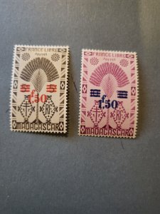 Stamps Madagascar Scott #255-6 hinged