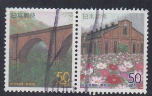 Japan 2000 Sc#Z451-452 Railways Used