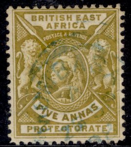 BRITISH EAST AFRICA QV SG72, 5a yellow-bistre, FINE USED. Cat £9.5.