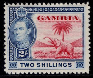 GAMBIA GVI SG157, 2s carmine & blue, M MINT. Cat £16.