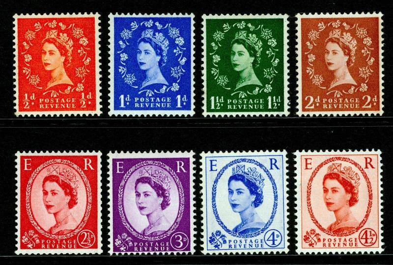 SG587-594, COMPLETE SET UPRIGHT WMK, NH MINT. Cat £110.