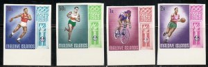 Maldive Islands 288-91 1968 Olympics IMPERF set MNH