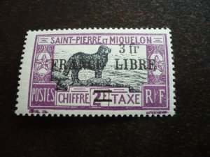 Stamps - St Pierre Miquelon - Scott# J46 - Mint Hinged Set of 1 Stamp