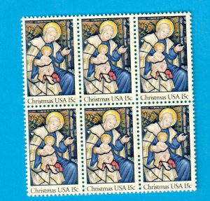 1842 15¢ Block of 6  MNH 1980