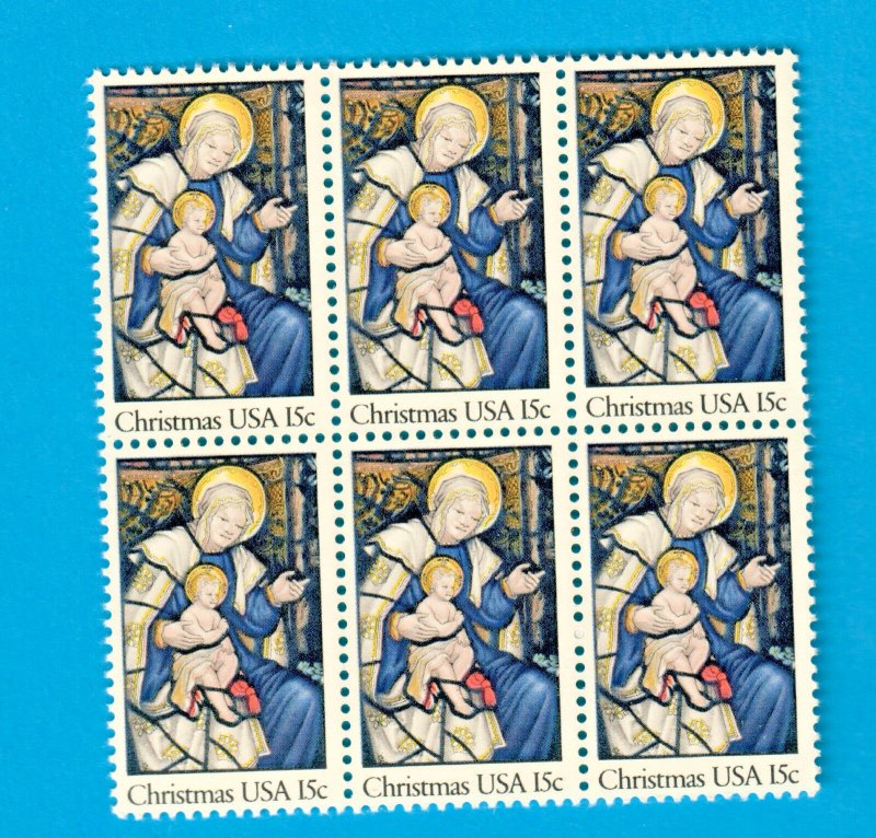 1842 15¢ Block of 6  MNH 1980