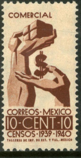 MEXICO 753, 10c Census, 1940. Unused. H OG, VF,