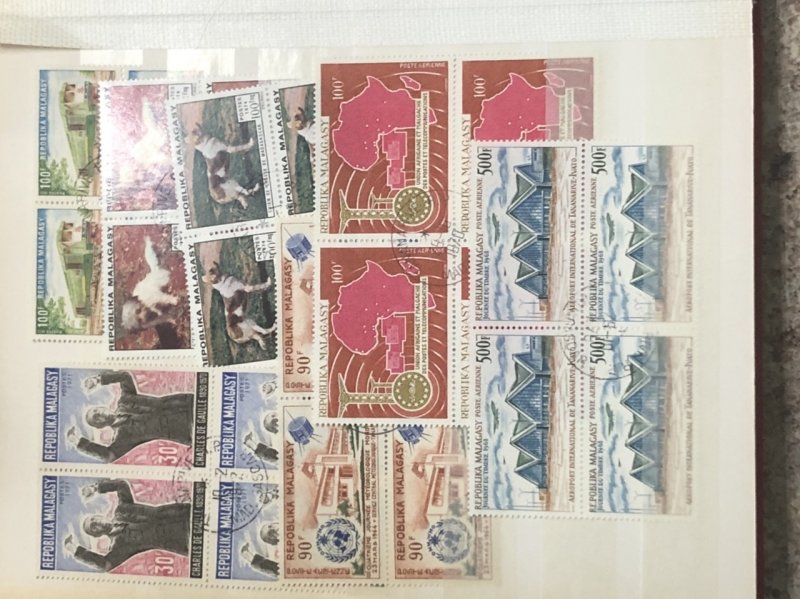 W.W. Small  Red Stamp Stock Book Lots of Blocks Of Russia Might Find Some Gems