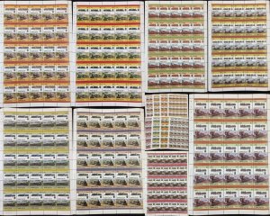 ST LUCIA Trains Locomotives Sheets x 8(400 Stamps)BLK63 )