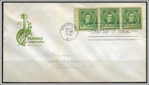 US #879 Famous Americans Foster HOF FDC