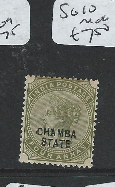 INDIA CHAMBA   (P2308B)  QV  4A  SG 10   MOG