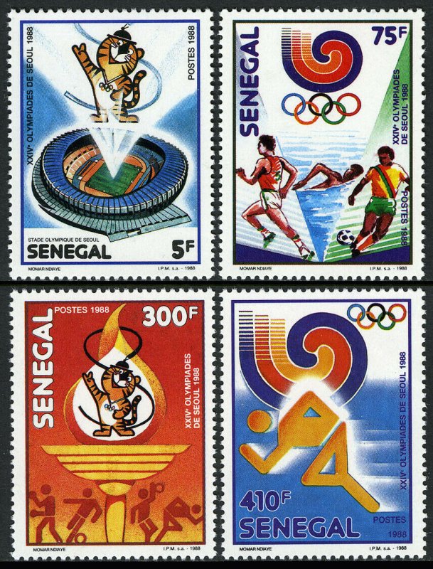 Senegal 786-789,MNH.Olympics,Seoul.Mascot;Running,swimming,soccer;Trademark,1988