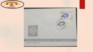 O) 1988 URUGUAY,  ISRAEL 4OTH ANNIVERSARY- INDEPENDENCE,  SCOTT A543, FDC XF 
