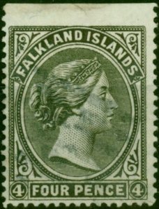 Falkland Islands 1882 4d Grey-Black SG6 Fine Used 2