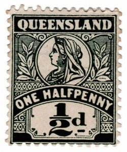 (I.B) Australia - Queensland Postal : ½d Deep Green (SG 262)