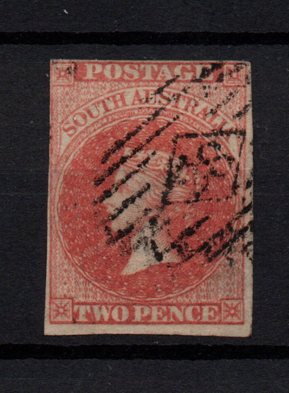 South Australia 1856 2d blood red Imperf SG8 fine used WS22266