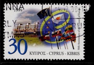 CYPRUS QEII SG971, 1999 30c council of europe, FINE USED.