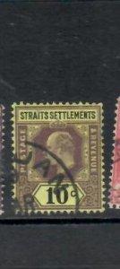 LABUAN STRAITS USED IN 10C   KE     VFU  STAMP #3      P0809H