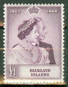 HS: Falkland Islands 100 mint CV $110