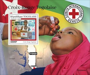 TOGO - 2022 - Togo Red Cross - Perf Souv Sheet- Mint Never Hinged