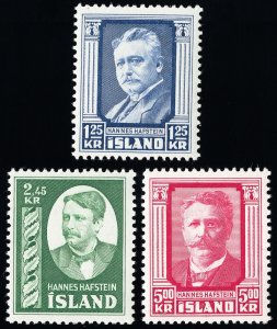 Iceland Stamps # 284-6 MLH XF Scott Value $67.00