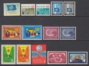 UN New York 100-113 Year Set for 1962 MNH VF