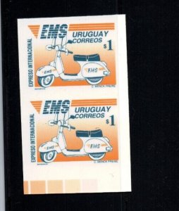 Uruguay Transport motorbike Vespa scooter Cromalin printing proof motorcycle