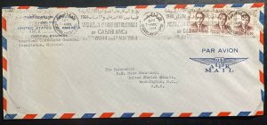 1964 Casa Blanca Morocco Diplomatic Airmail cover to Washington DC USA