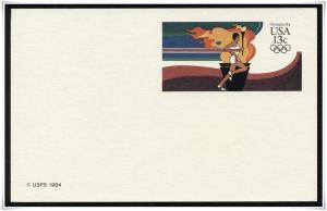 SC#UX102 13¢ Runner & Olympic Torch Postal Card Mint 