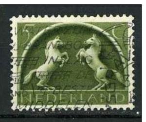 Netherlands 1943 - Scott 251 used - 5c, Horses 