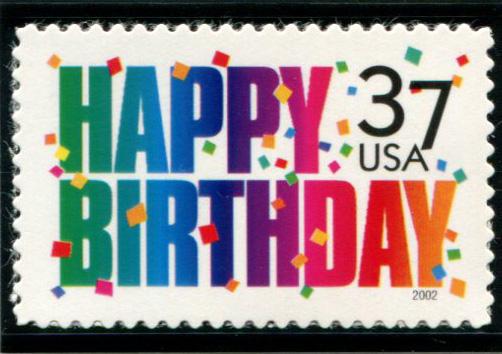 3695 US 37c Happy Birthday SA, MNH