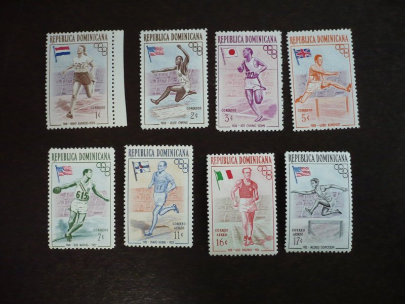 Stamps - Dominican Republic - Scott#474-478,C97-C99 - Mint NH Set of 8 Stamps