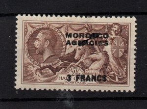 Morocco Agencies 3f on 2s 6d Seahorse LHM badly smudged overprint SG225 WS36679