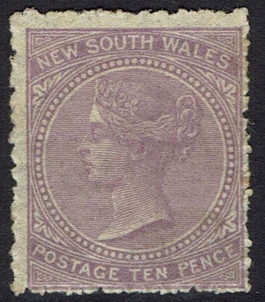 NEW SOUTH WALES 1867 QV 10D WMK 10 PERF 13