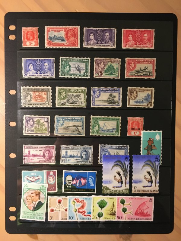 Small Collection of Gilbert and Ellice Islands stamps