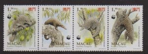 Macau 1995 Sc 767-770 WWF set MNH