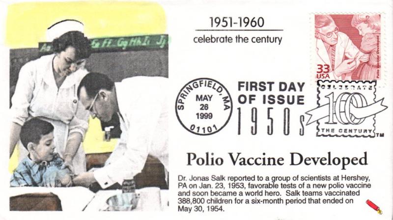 #3187a Polio Vaccine Dynamite FDC