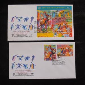 ZS-S853 OLYMPIC GAMES - United Nations, 1996, Fdc, Atlanta, Lot Of 2 Covers
