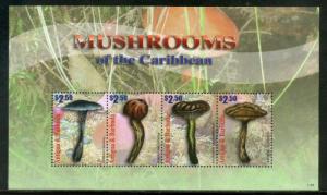 Antigua & Barbuda 2010 Mushroom of the Caribbeans Fungi Plant Sc 3138 M/s MNH...