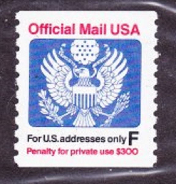 O144 F Non-denominated 29 cent Official Mail MNH coil Single