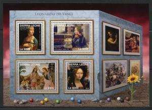 SIERRA LEONE 2016 LEONARDO da VINCI  SHEET MINT NEVER HINGED