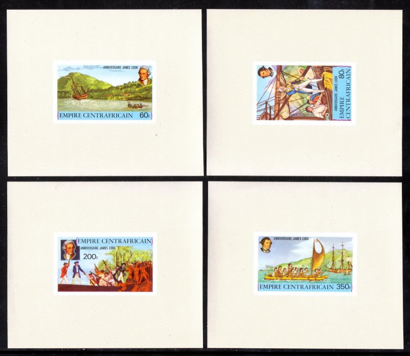 Central African Republic - Scott #341-344 - MNH - Deluxe proofs - SCV $9.00