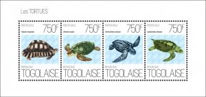 TOGO - 2013 - Tortoises/Turtles - Perf 4v Sheet - Mint Never Hinged