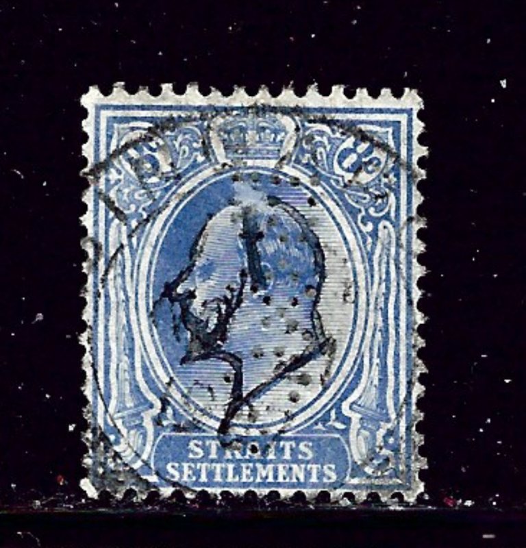 Straits Settlements 114 Used Perfin 1904 issue