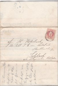 Austria Vintage 1872 Death Stamp Letter ref R 19580
