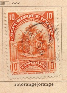 Haiti 1898 Early Issue Fine Used 10c. NW-238875