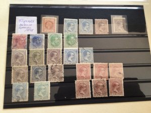 Philippines 1898 mounted mint &  used stamps A12821