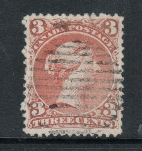 Canada #25a Very Fine Used Watermarked Hidden Tear At Top **With Certificate**