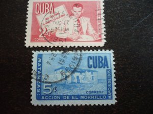 Stamps - Cuba - Scott# 466-468,C47-C49 - Used Set of 6 Stamps